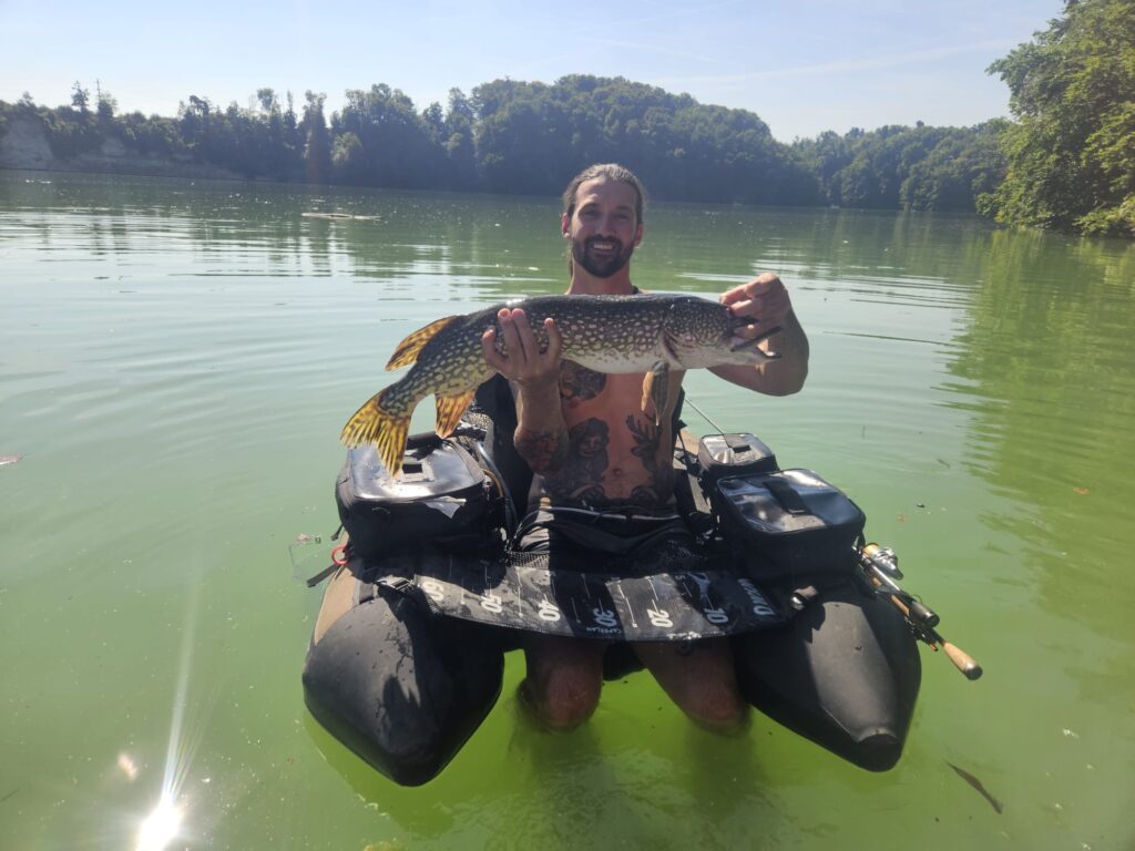 Lucci in Belly Boat